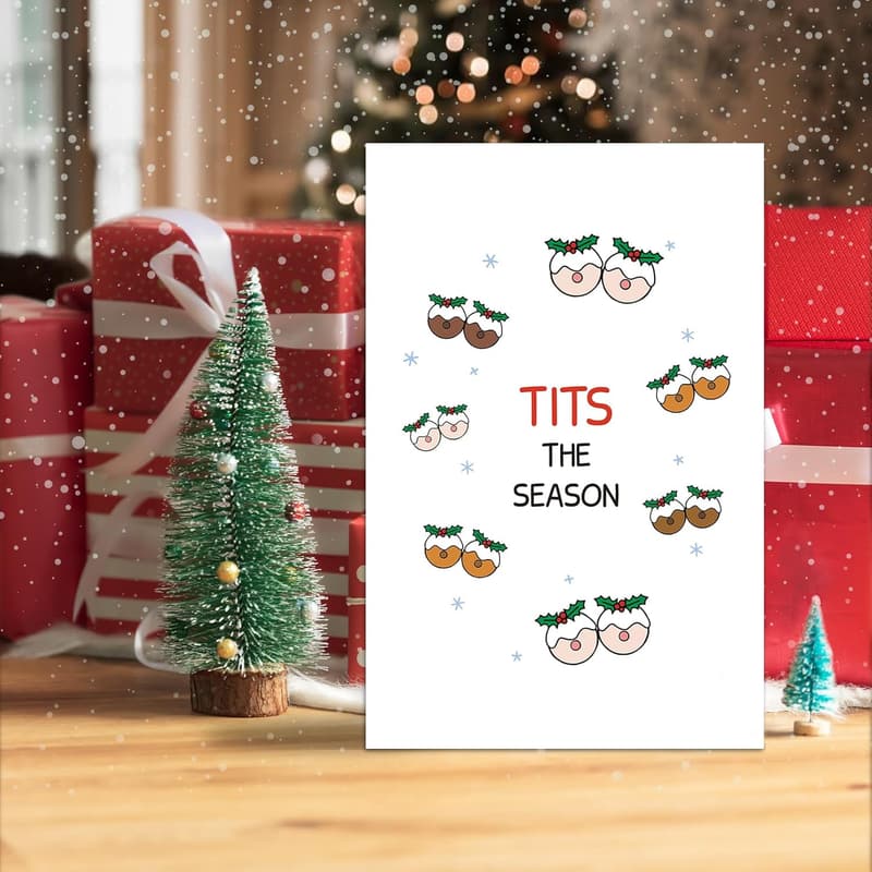 Humorous Christmas Card for Partner or Husband