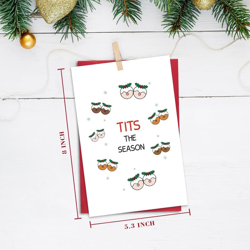 Humorous Christmas Card for Partner or Husband