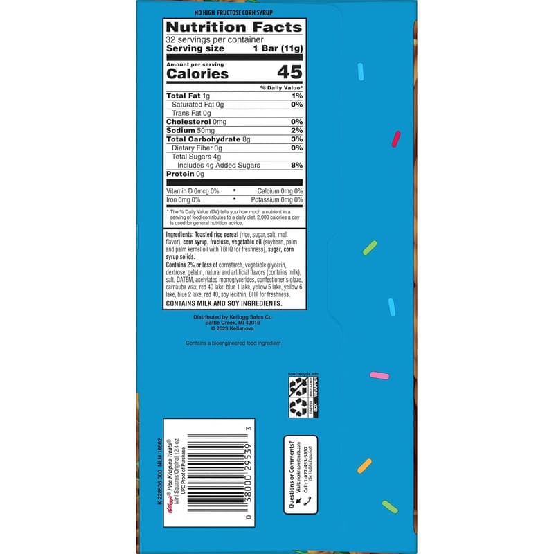 Easter Rice Krispies Treats with Colorful Sprinkles, 32 Count