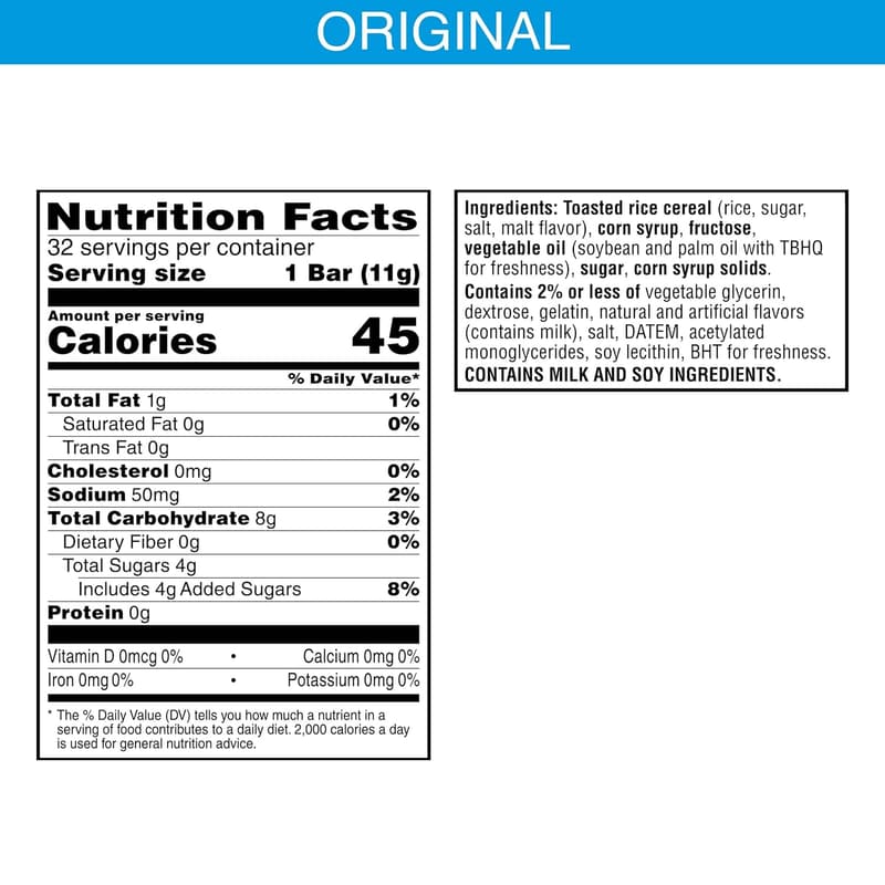 Crispy Mini Marshmallow Rice Krispies Treats for Kids - 12.4oz
