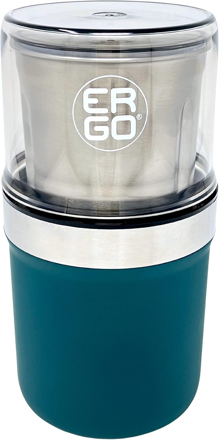 Electric Herb Grinder with Removable Stainless Cup & Pollen Brush