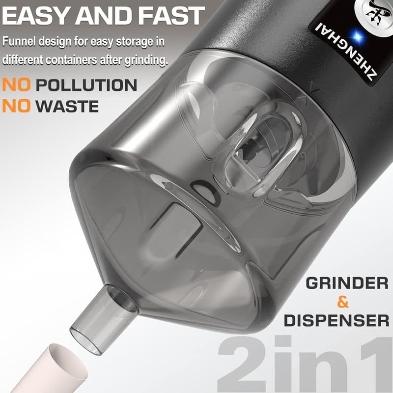 USB-C Rechargeable Electric Herb Grinder with Pulse Mode