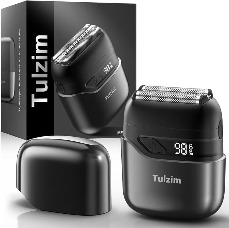 Men's Mini Electric Razor - Foil Shaver, Fast Rechargeable, Waterproof