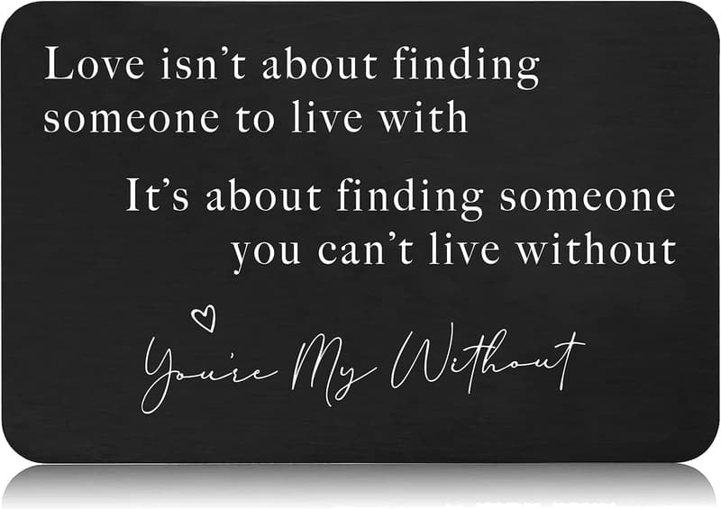 Sentimental Engraved Wallet Insert Card for Men - Valentine's Day
