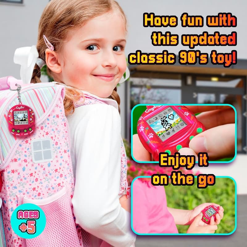 Bit Bunnies Interactive Digital Pet Toy – 90's Edition for Kids