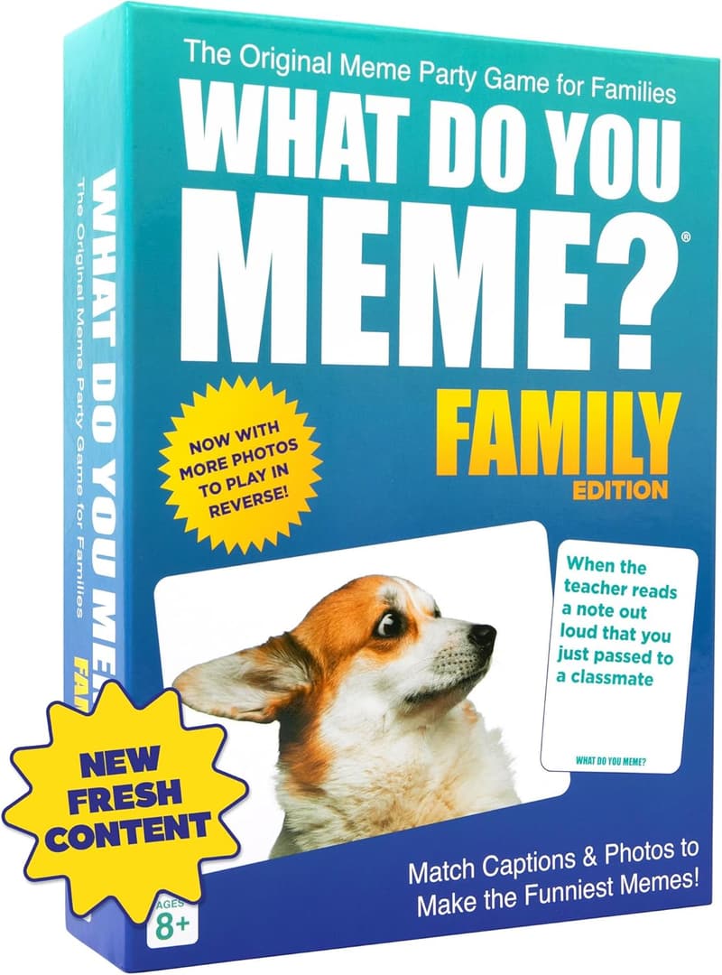 Family Fun Game - WHAT DO YOU MEME? Family Edition, 300 Captions & 108 Photos