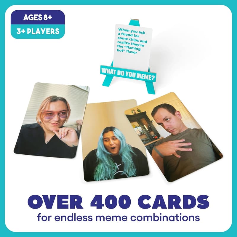 Family Fun Game - WHAT DO YOU MEME? Family Edition, 300 Captions & 108 Photos
