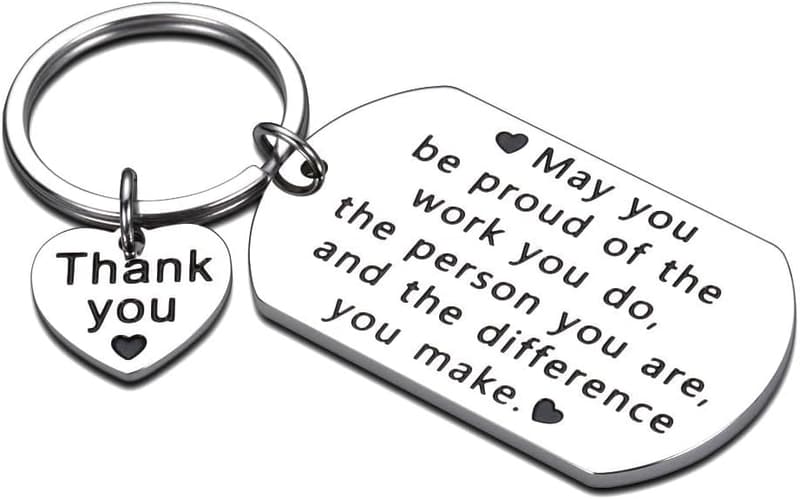 Employee Appreciation Keychain for Coworkers and Professionals
