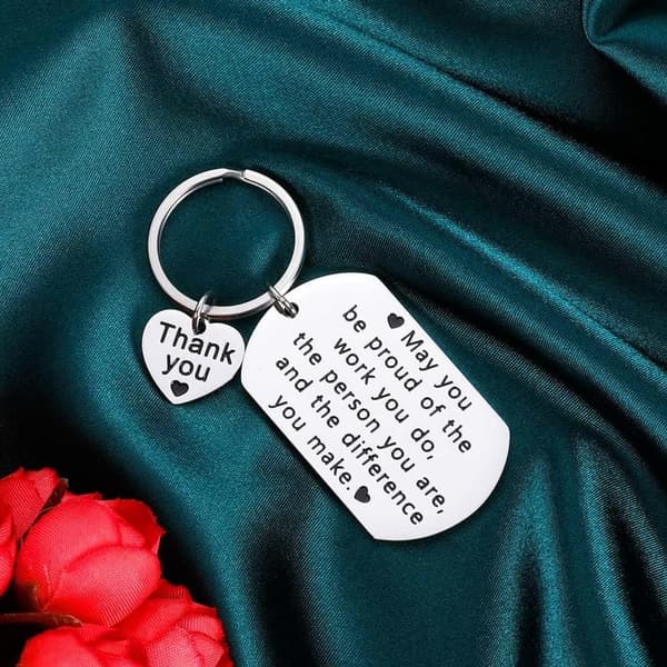 Employee Appreciation Keychain for Coworkers and Professionals