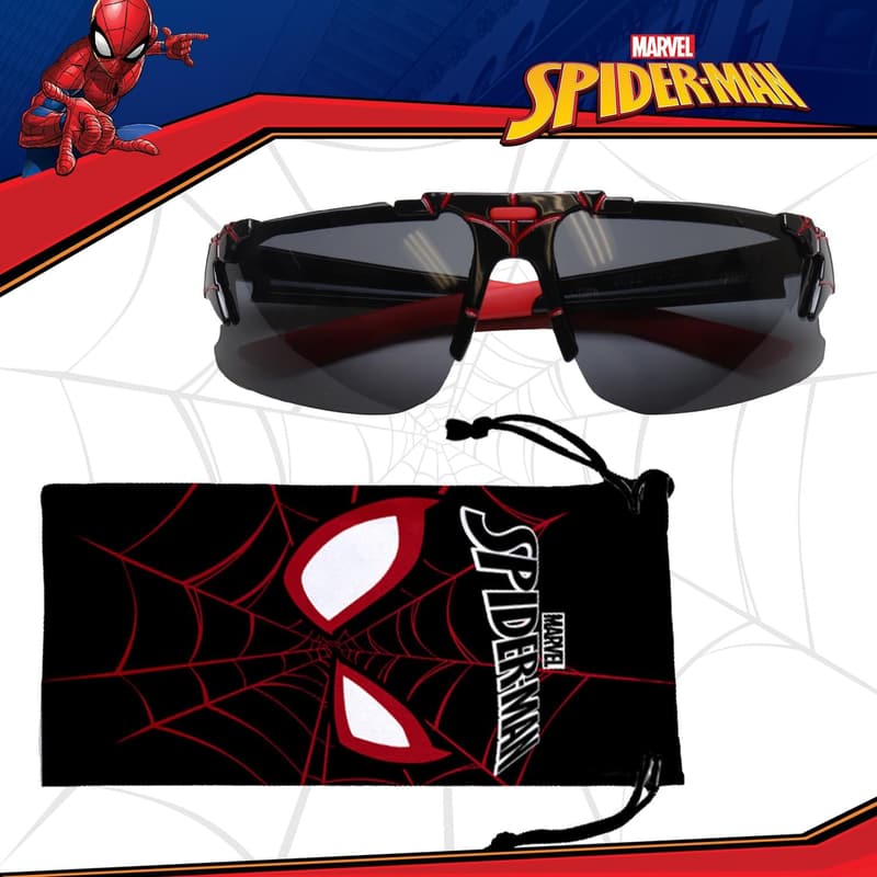 Kids' UV-Protected Spiderman Sunglasses with Carrying Case
