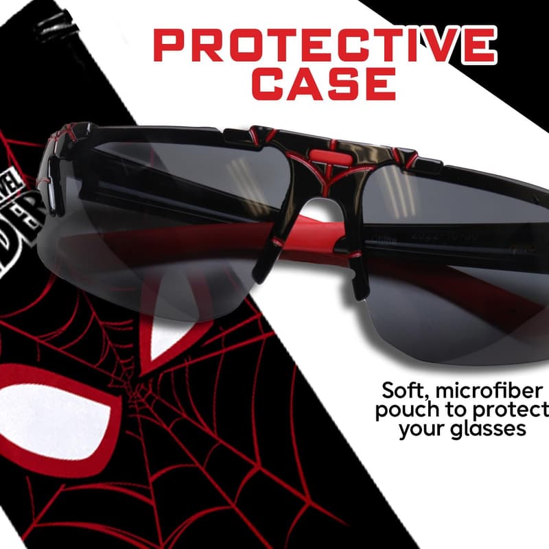 Kids' UV-Protected Spiderman Sunglasses with Carrying Case