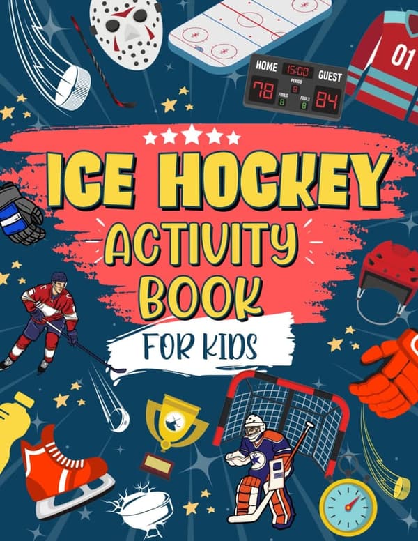 Ice Hockey Activity Book for Kids: Fun Coloring & Puzzles