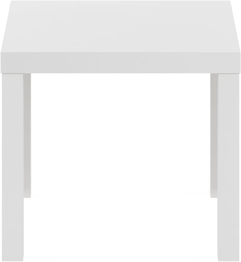 Furinno Classic White Square Parsons Side Table