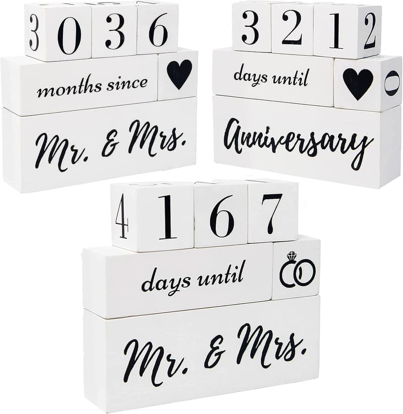 Engagement Countdown Calendar Block for Couples