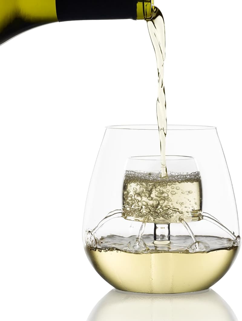 Patented Stemless Aerating Wine Glasses (Set of 2)