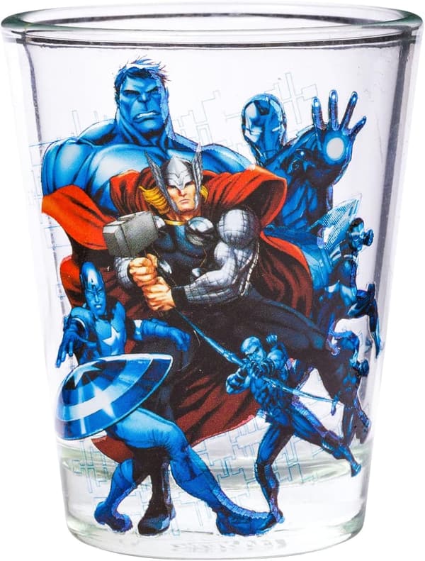 Marvel Avengers Mini Glasses Set - Captain America, Hulk, Iron Man, Thor (Set of 4)