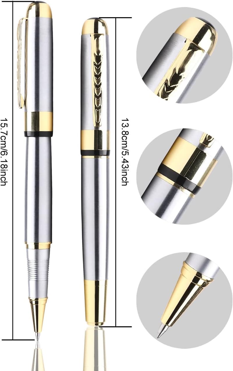 Luxury Ballpoint Pen Gift Set for Men & Women - Silver