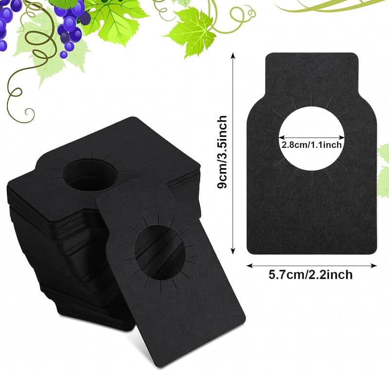200 Reusable Double-Sided Wine Bottle Tags - 200 Pieces