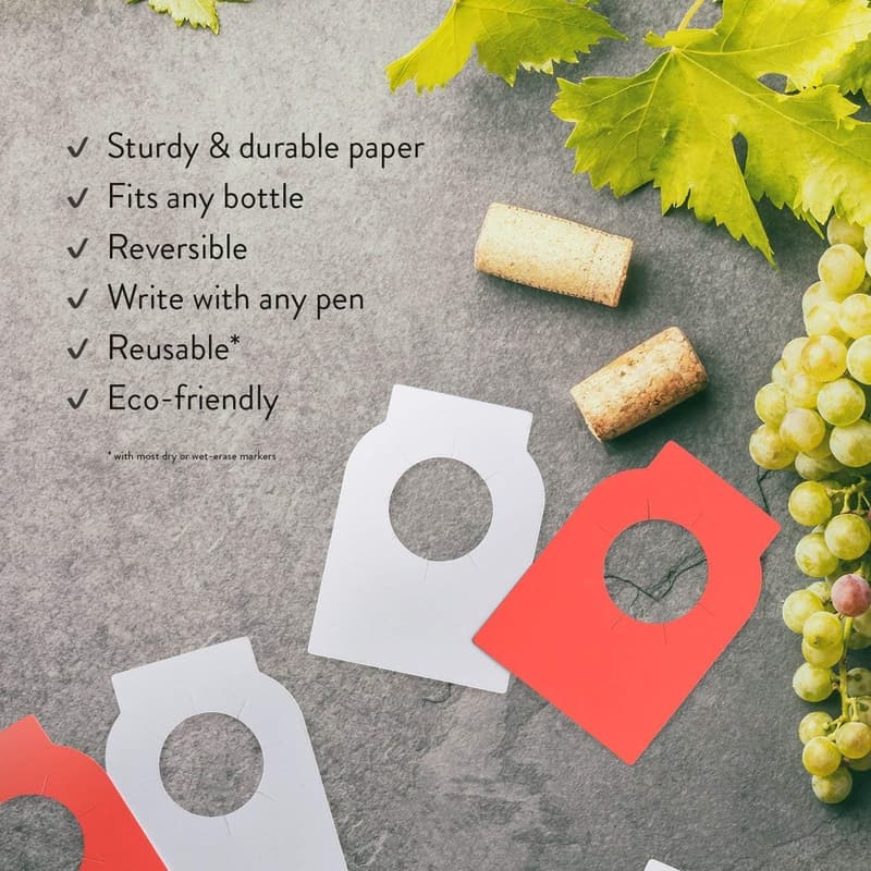 Wine Bottle Tags - Set of 150 for Cellar Tasting Notes