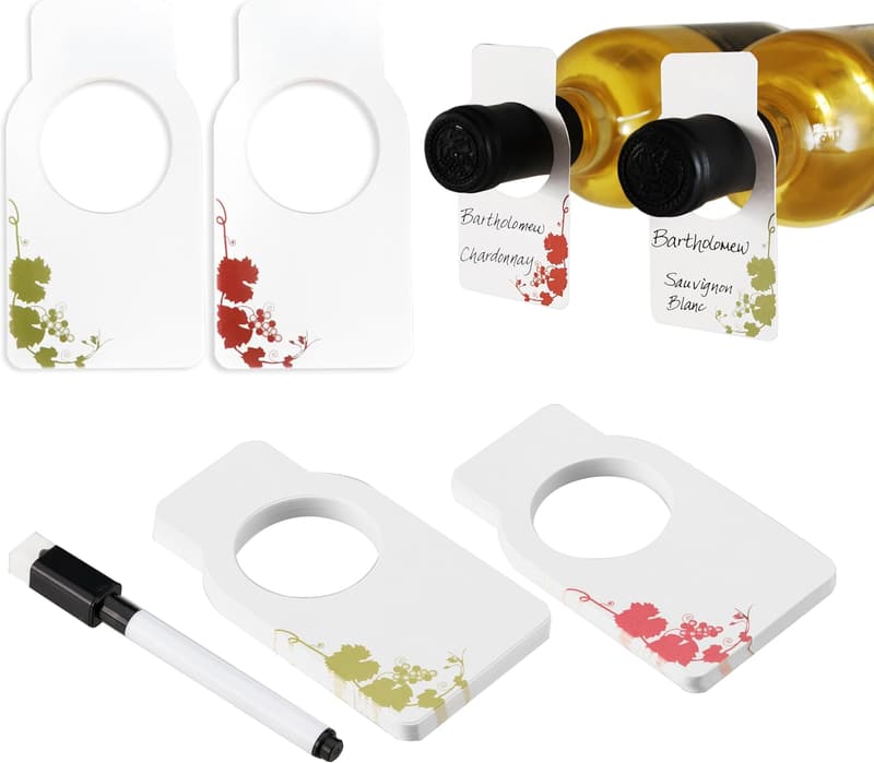 Wine Cellar Tags Set of 50 - Bottle Neck Labels