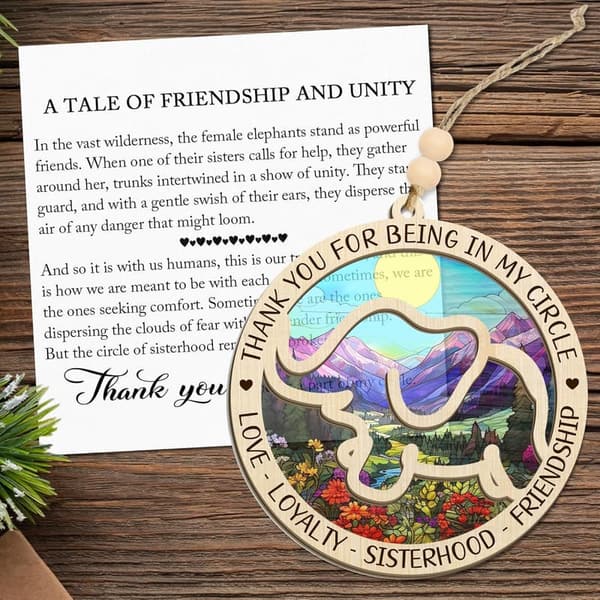 Soul Sister Birthday Suncatcher Ornaments with Message Card