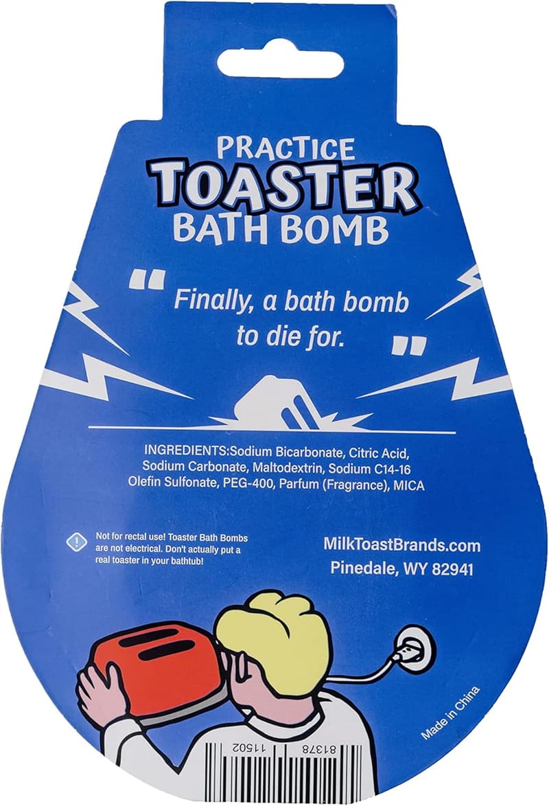 Funny Toaster Bath Bomb – Gag Gift for Adults & Teens