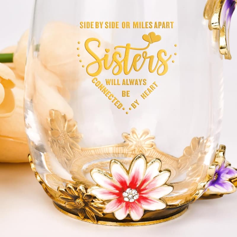 Elegant Tea Cup - Unique Gift for Sisters - Christmas/Birthday