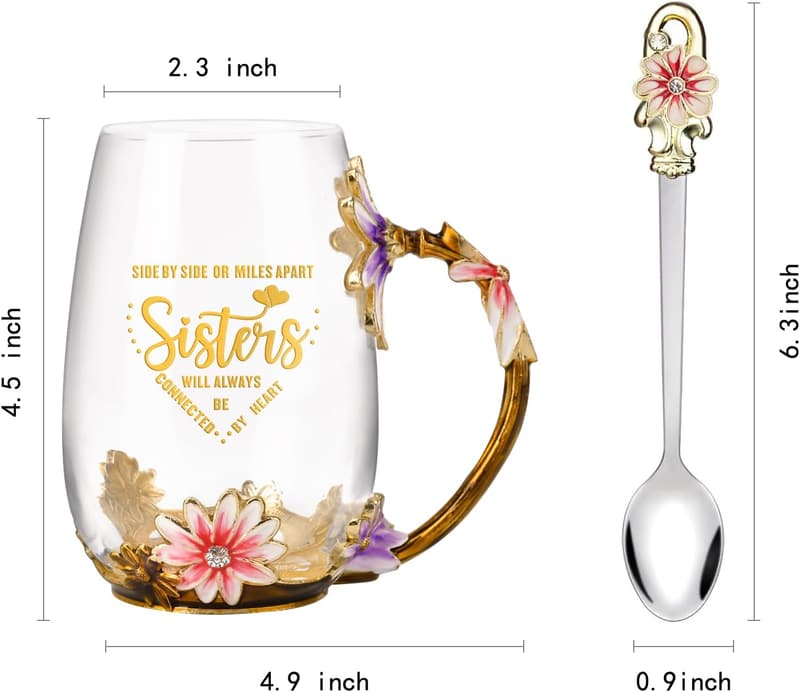 Elegant Tea Cup - Unique Gift for Sisters - Christmas/Birthday