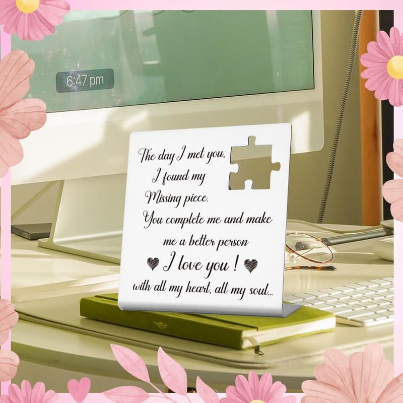 Valentine's Day Desk Decor Gift for Husband