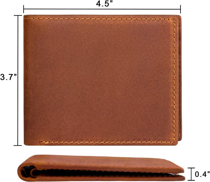 Personalized Engraved Leather Wallet for Husband's Birthday