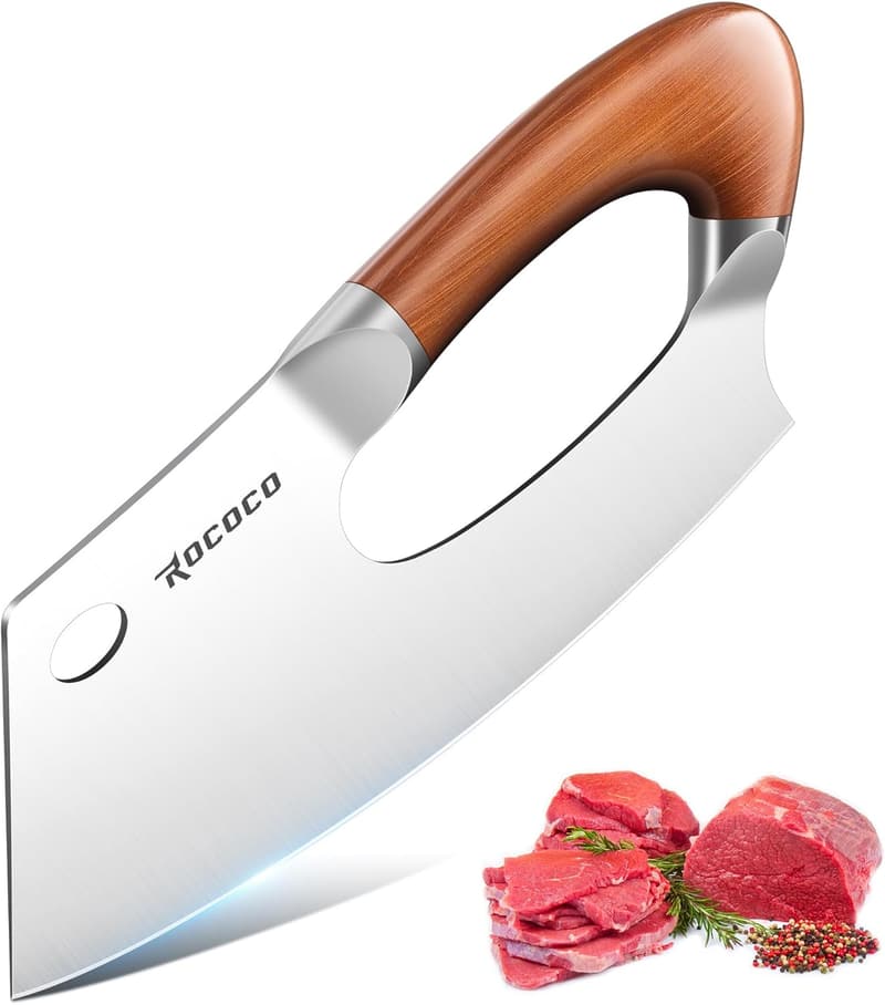 Professional Stainless Steel Meat Cleaver - Unique Gift for Parents