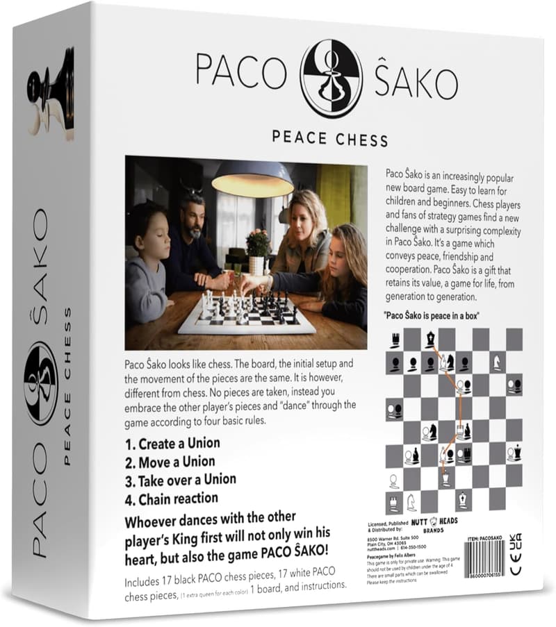 Peace Chess Game Set for 2 Players - Fun Strategy Board Game