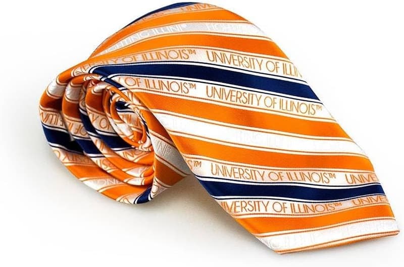 NCAA Men's Striped Microfiber Tie - Officially Licensed