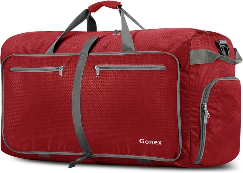 Foldable Travel Duffle Bag with Shoes Compartment - Lightweight & Water Repellent