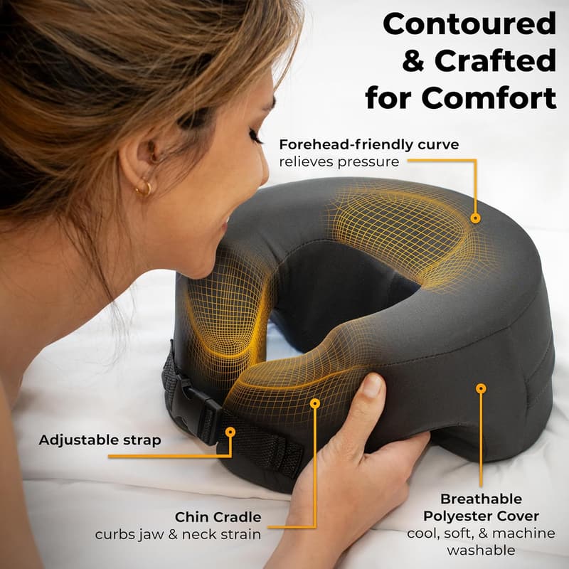 Adjustable Memory Foam Face Down Pillow for Recovery