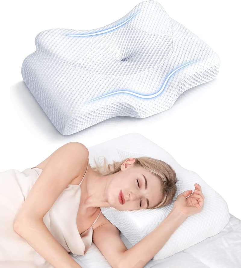 Adjustable Memory Foam Cervical Pillow for Neck Pain Relief