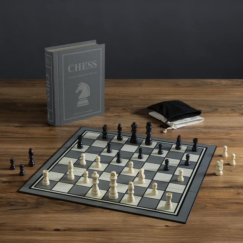 Vintage Bookshelf Chess Set by WS Game Company
