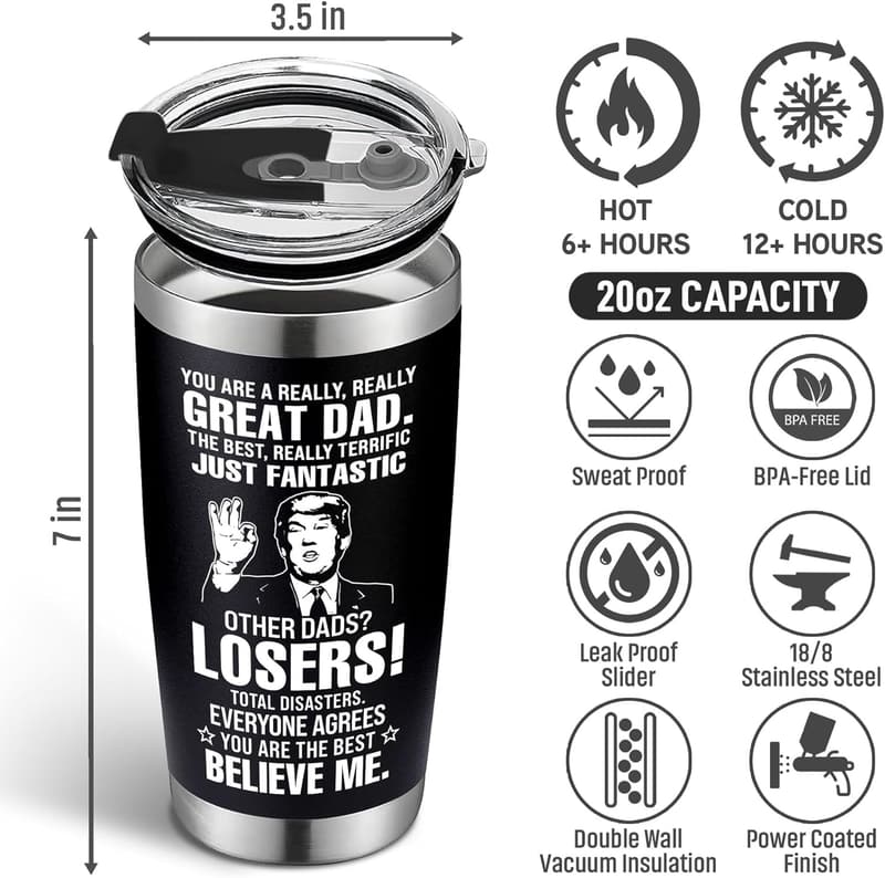 Father's Day 20 oz Tumbler - Best Dad Ever Gift