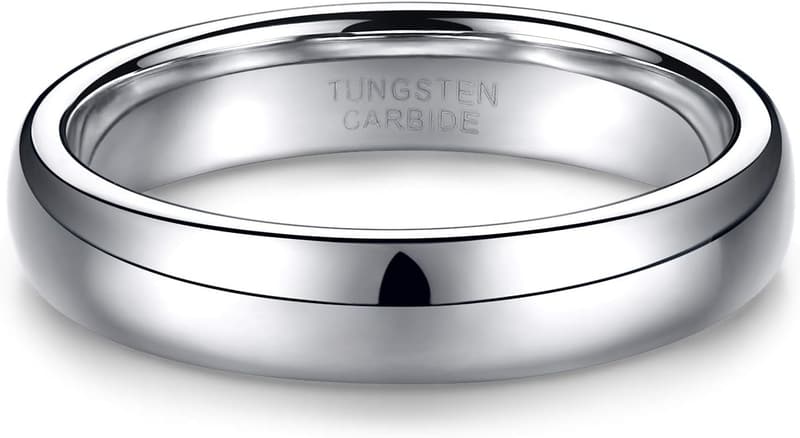Tungsten Wedding Band Ring for Men & Women – Comfort Fit, High Polish