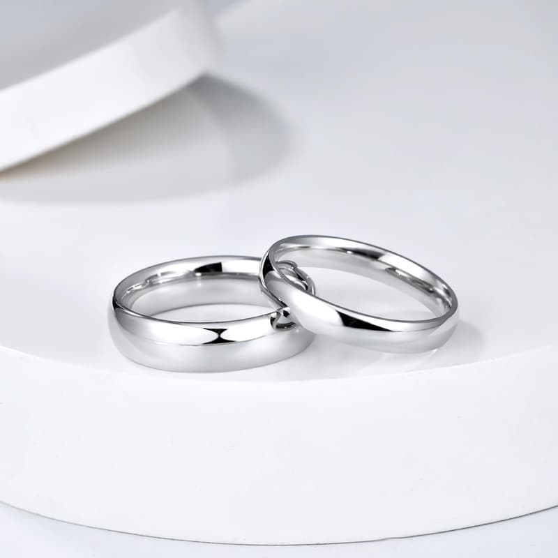 Stainless Steel Comfort Fit Wedding Bands for Men & Women