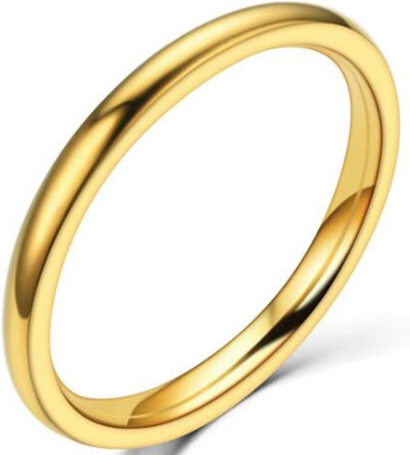 Stainless Steel 1.5mm Stackable Wedding Band Ring