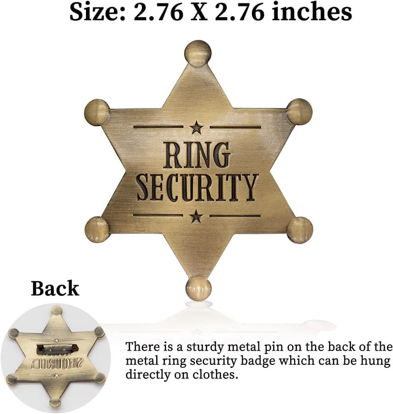 Wedding Ring Security Badge for Kids - Metal Ring Bearer Gift