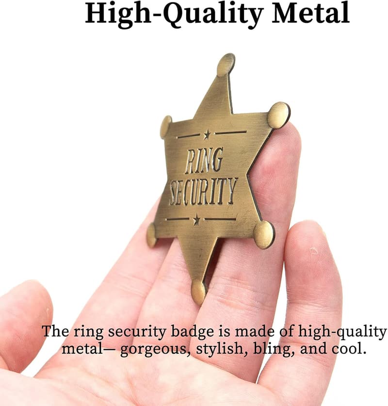Wedding Ring Security Badge for Kids - Metal Ring Bearer Gift