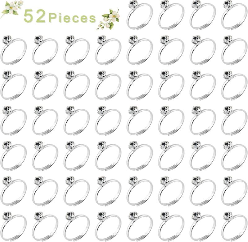 Silver Engagement Ring Set - 52 Bridal Shower Decorations