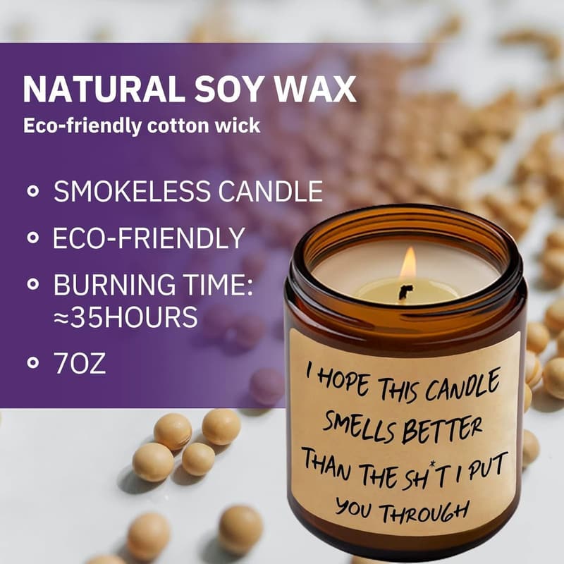 Apology Gift: Lavender Scented Candle for Her & Him