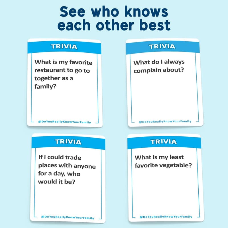 Fun Family Game with Conversation Starters and Challenges
