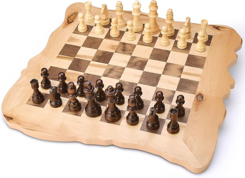 Large Wooden Chess Board Set with 3.5