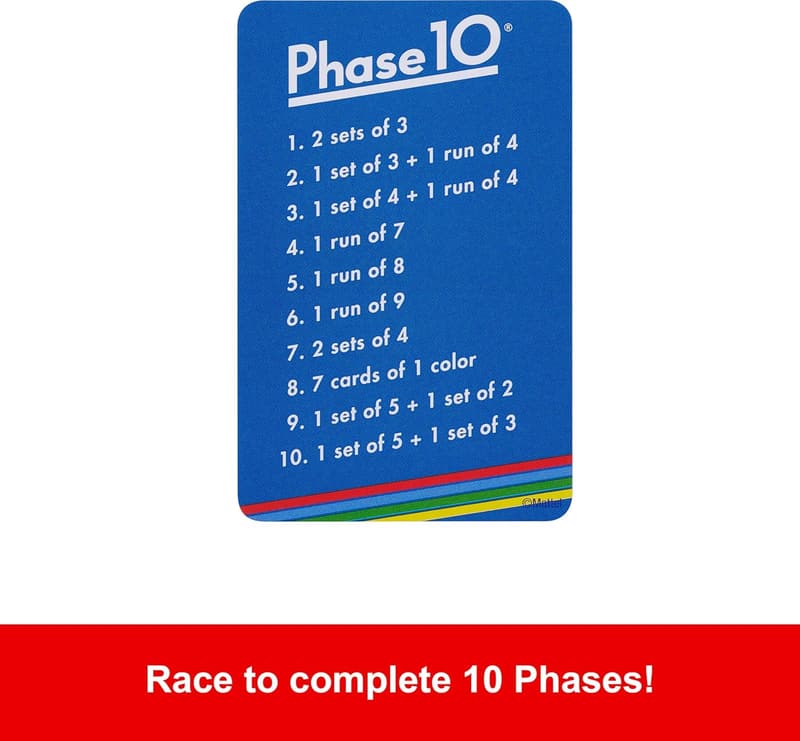 Phase 10 Card Game - 108 Cards for Family Game Night