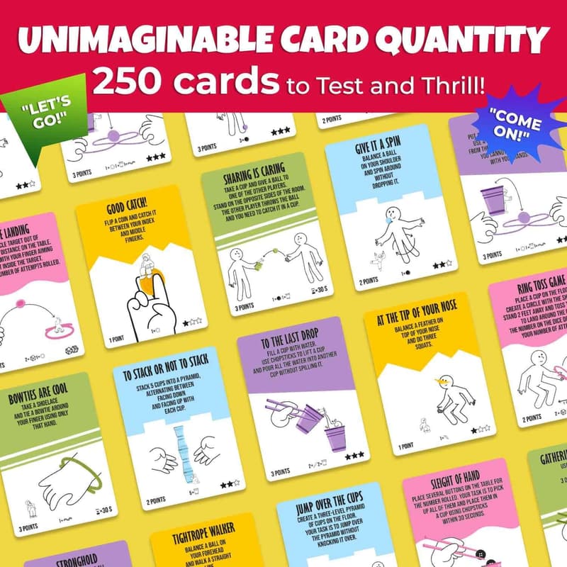 Family Game Night - QUOKKA Interactive Game with 250 Unique Cards