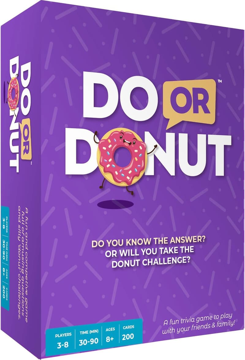 Family Game Night Do or Donut Card Game – Fun Challenge for 3-8 Players